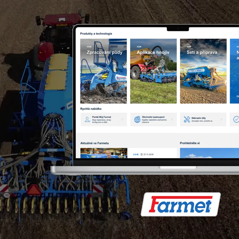 Écosystème commercial complexe sur mesure pour Farmet a.s.